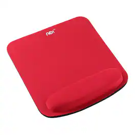 Oumilen - Ergonomic Mouse Pad with Memory Foam Wrist Rest - Non-Slip Base for Office, Gaming, and Daily Use - Red
