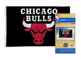 Rico Industries - Chicago Basketball Bulls NBA Indoor / Outdoor 3 x 5 Banner Flag with grommets for hanging - Multi