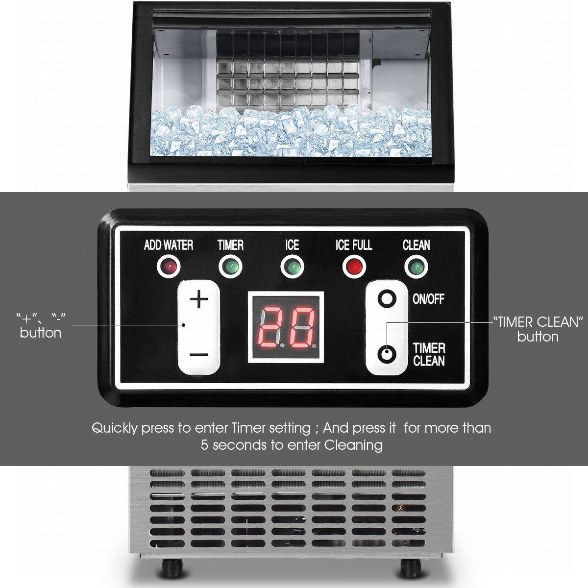 The image features a black appliance with a timer setting and a clean button. The timer setting allows for quick access to the timer, while the clean button initiates the cleaning process. The appliance is designed to be user-friendly and efficient, with the timer and clean buttons prominently displayed for easy access.