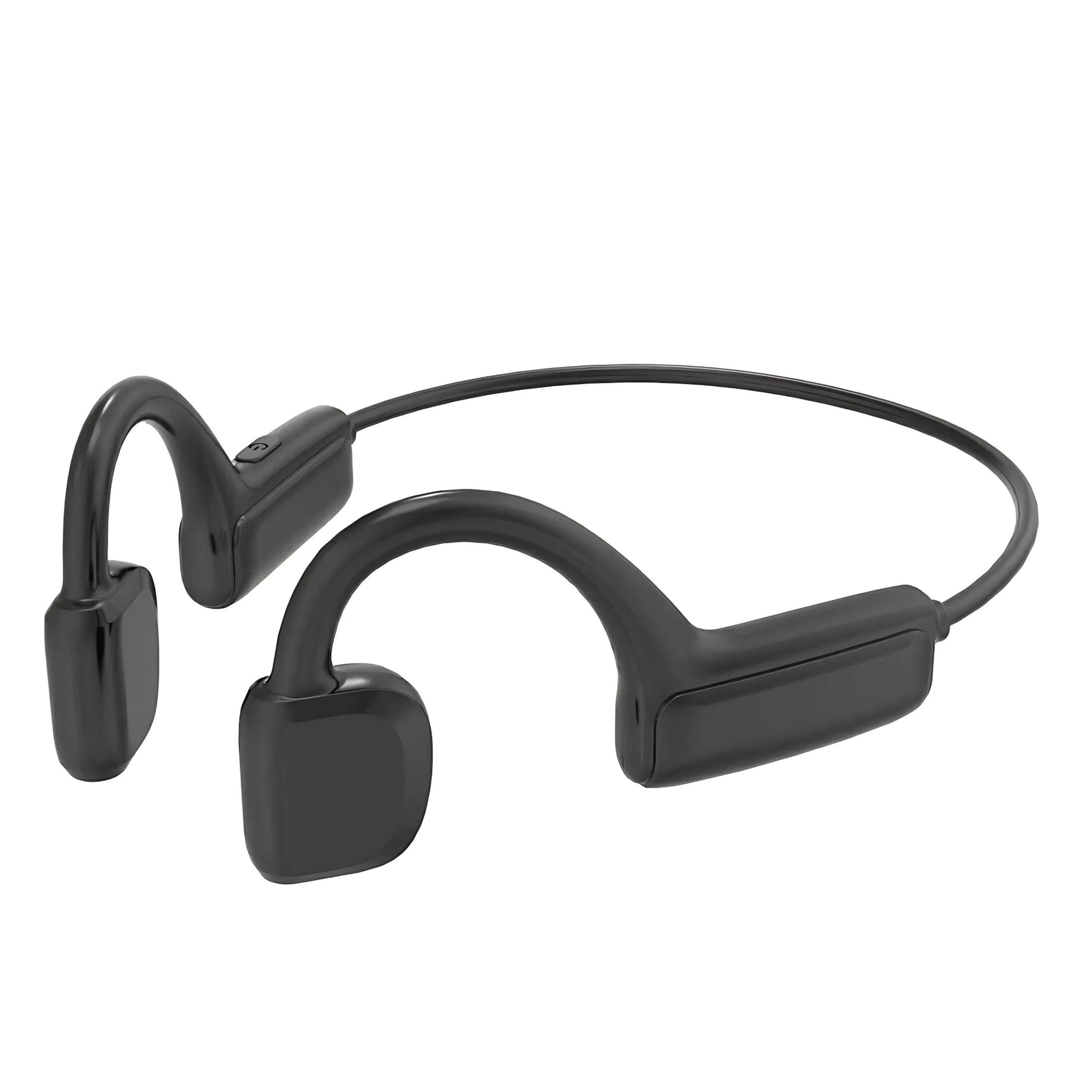 Front. Kitcheniva - Wireless Bone Conduction Headphones Bluetooth 5.1 Earbuds - Dark Gray.