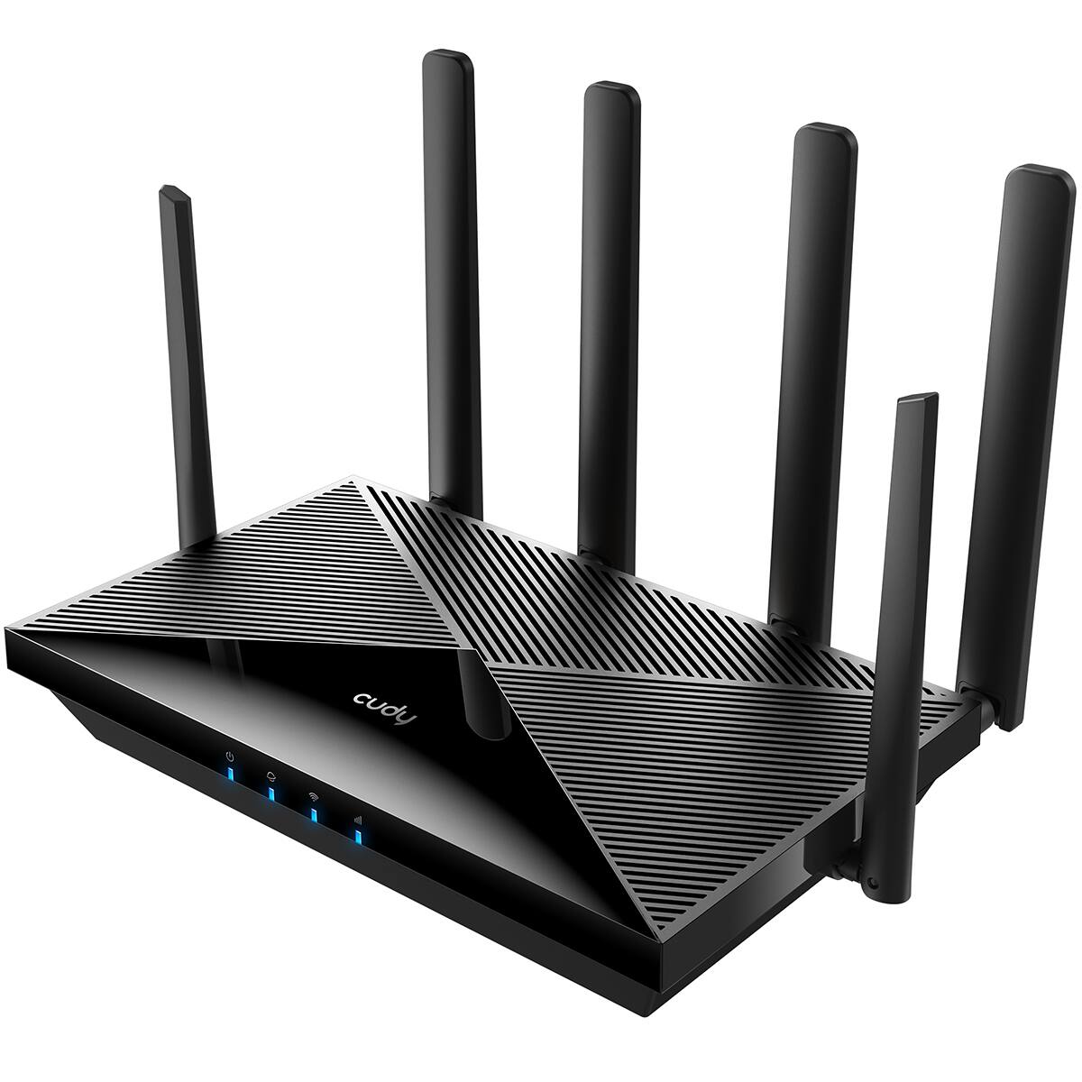 Angle. Cudy - Cudy 5G SA/NSA AX3000 Wi-Fi 6 CPE Router, Dual SIM 5G Router, 4 x 4 MIMO, Detachable Antennas, Band Lock, VPN, Black - black.