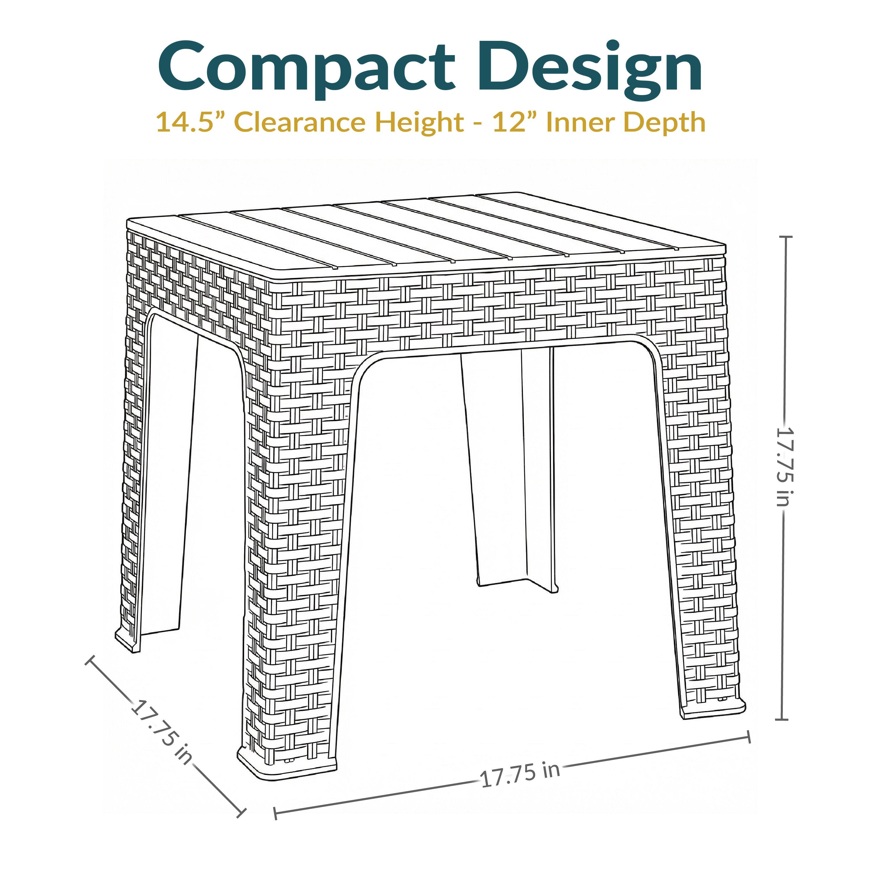 Compact Design  
14.5" Clearance Height - 12" Inner Depth  
17.75 in  
17.75 in  
17.75 in