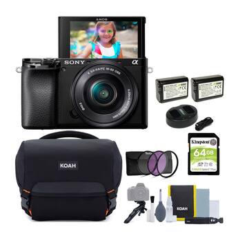 Sony Alpha a6100 APS C Mirrorless Camera with 16 50mm Lens Bundle Sony Alpha a6100 APS C Mirrorless Camera with 16 50mm Lens Bundle