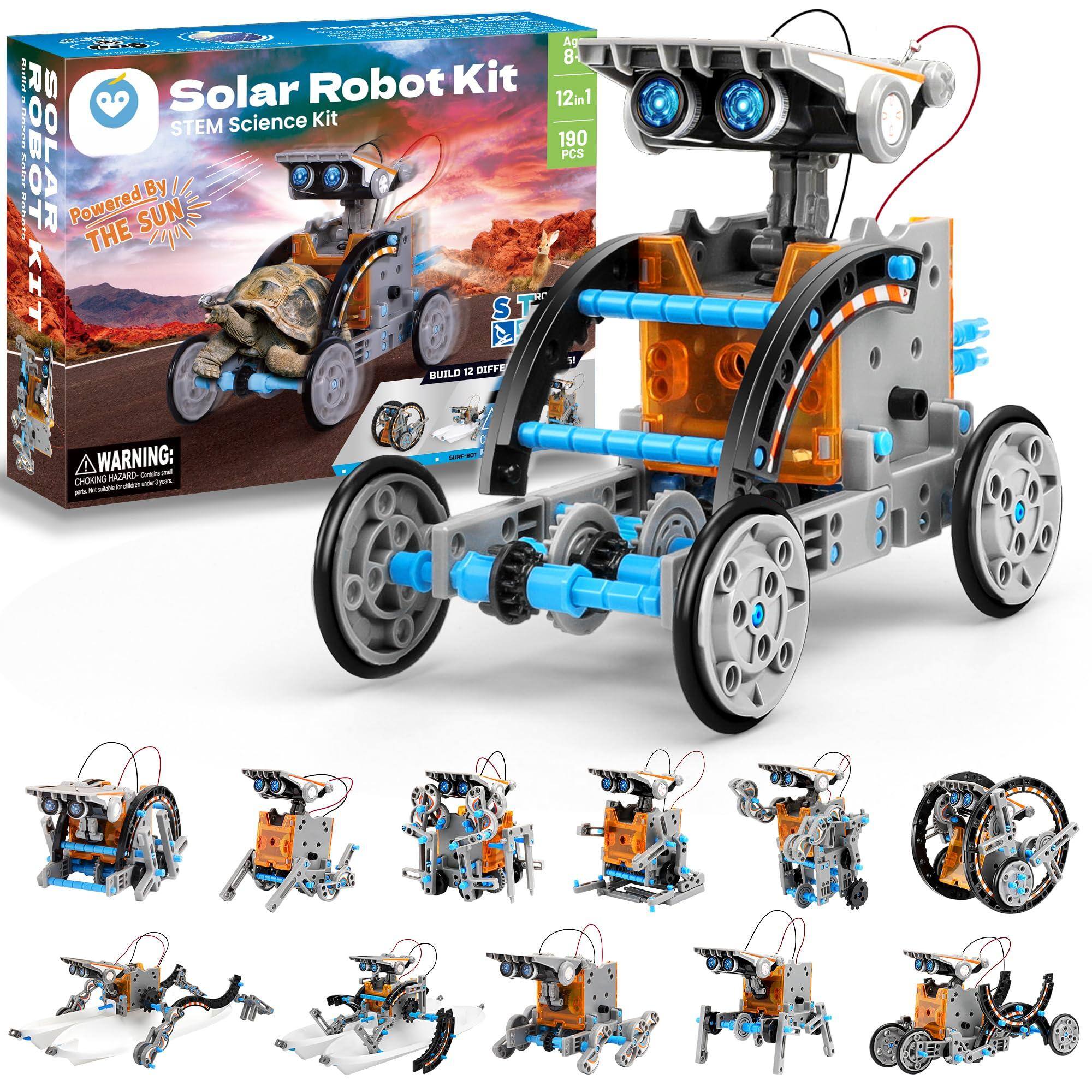 EZTW1 12 in 1 Solar Robot Building Kit Stem For Aged 8 13 Diy Science ...