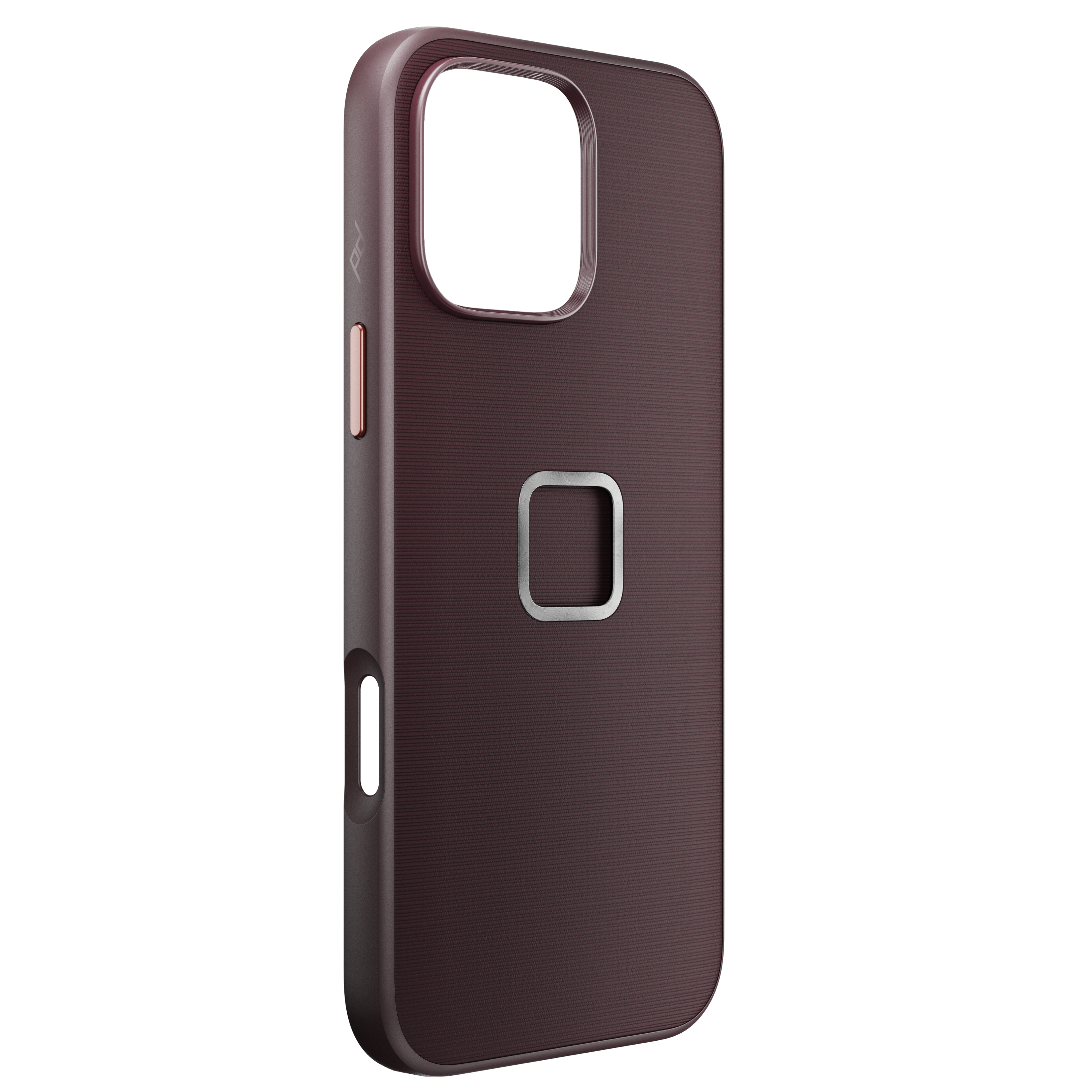 Angle. Peak Design - Everyday Fabric Case for iPhone 16 Pro Max - Eclipse.