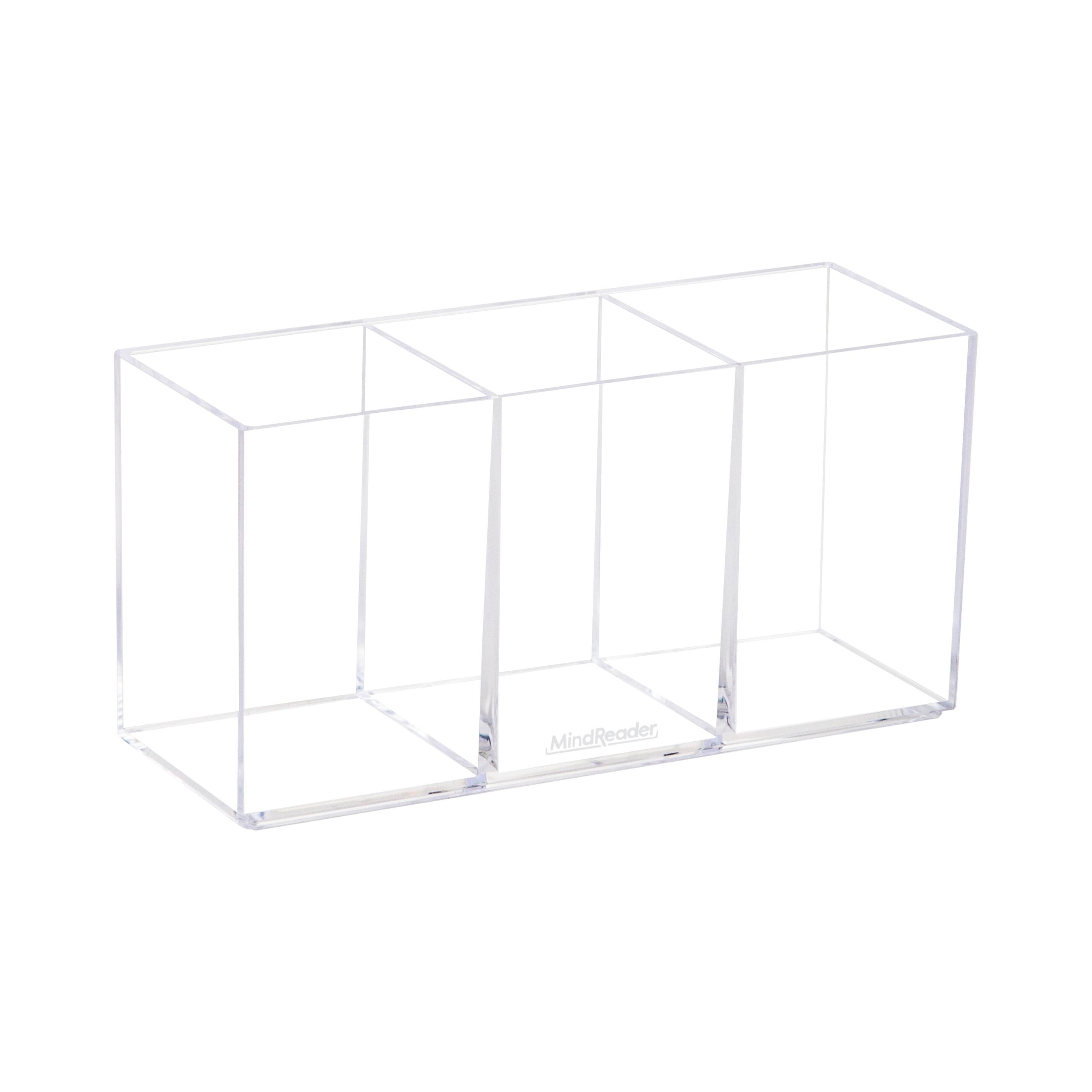 Alt View 6. Mind Reader - Pen and Accessories Holder, Desktop Organizer, Makeup Organizer, Office, Acrylic - Clear.