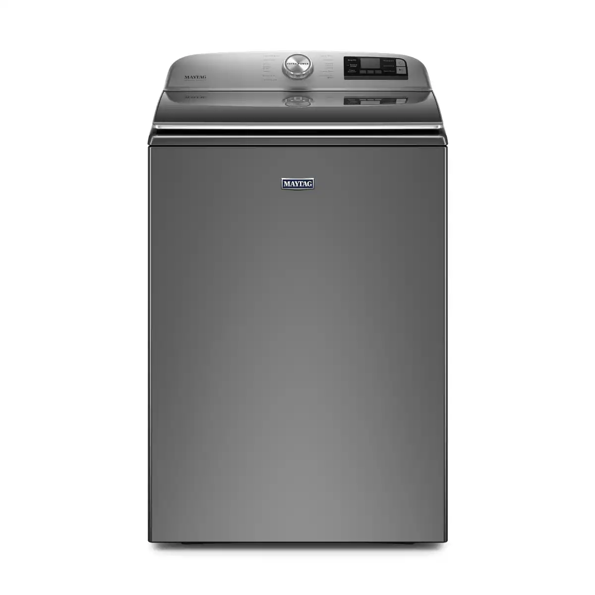 Maytag - 5.2 Cu. Ft. High Efficiency Smart Top Load Washer with Extra Power Button - Metallic Slate