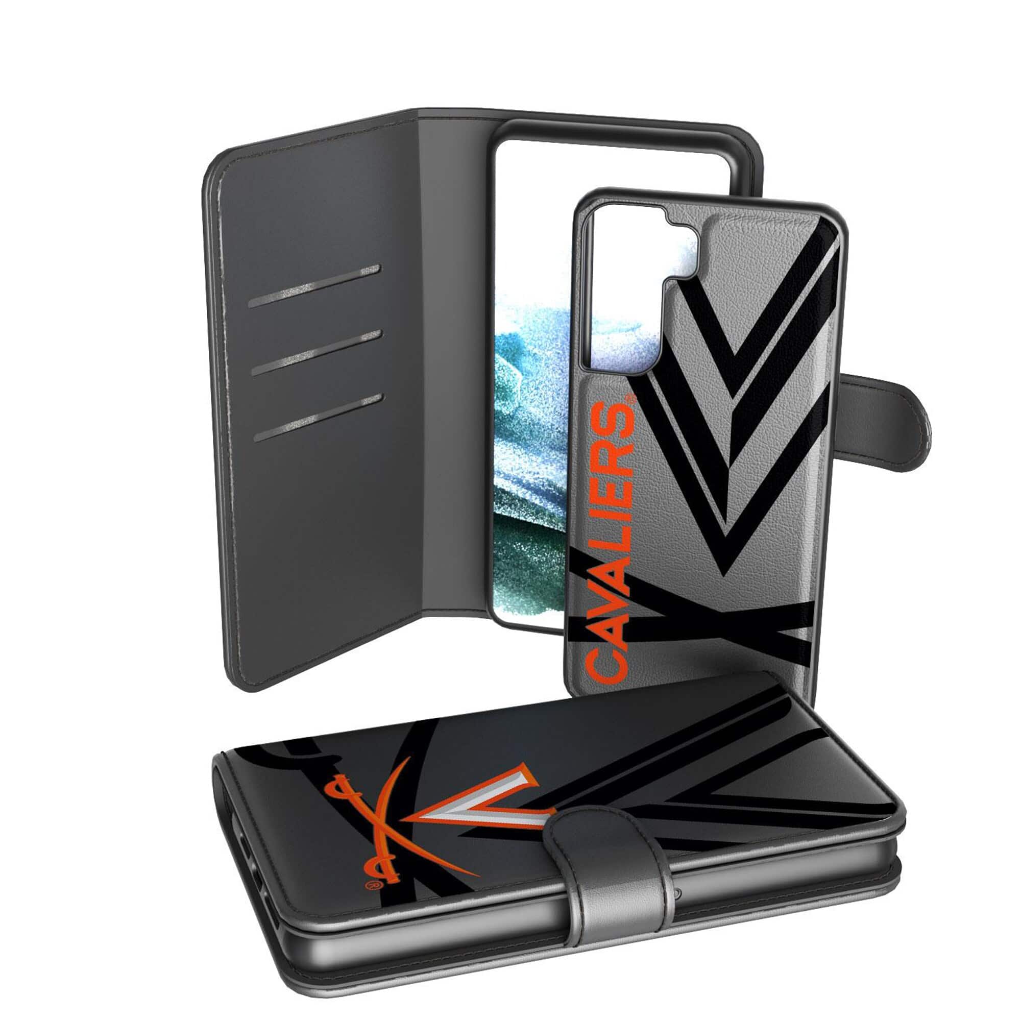 Keyscaper - NCAA - Virginia Cavaliers Samsung Galaxy Mono Tilt Wallet Case - S10 - Multicolor