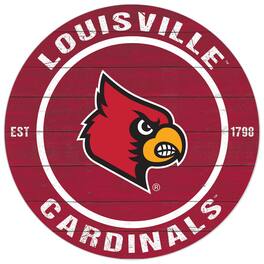 Jardine - Louisville Cardinals 20'' x 20'' Indoor/Outdoor Circle Sign - Red