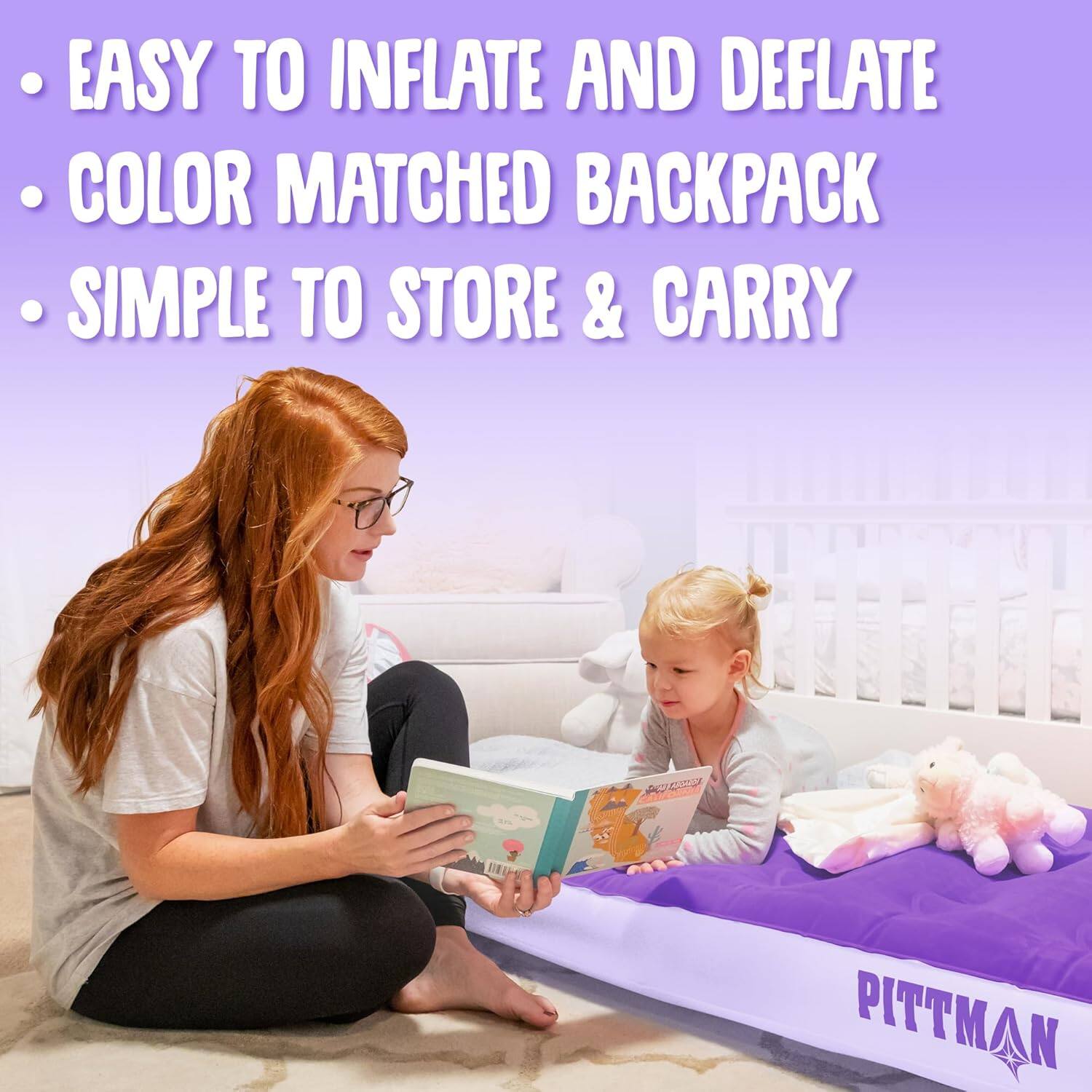 - EASY TO INFLATE AND DEFLATE
- COLOR MATCHED BACKPACK
- SIMPLE TO STORE & CARRY

PITTMAN