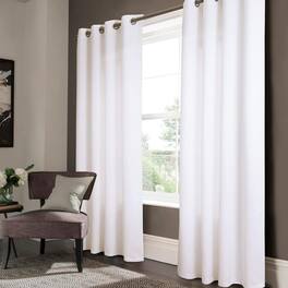 Olivia Gray - Lina Matte Embossed Blackout Grommet Single Panel - 52x90" - White
