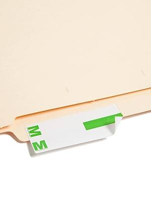 Alt View 2. Smead - Smead AlphaZ NCC Hand Written Identification & Color Coding Label, 3 5/8" x 1 5/32", Light Green/White, 100/Pack (67164) - Multicolor.