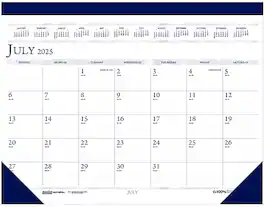 2025-2026 House of Doolittle 18.5" x 13" Academic Monthly Desk Calendar, (1556-26) - White