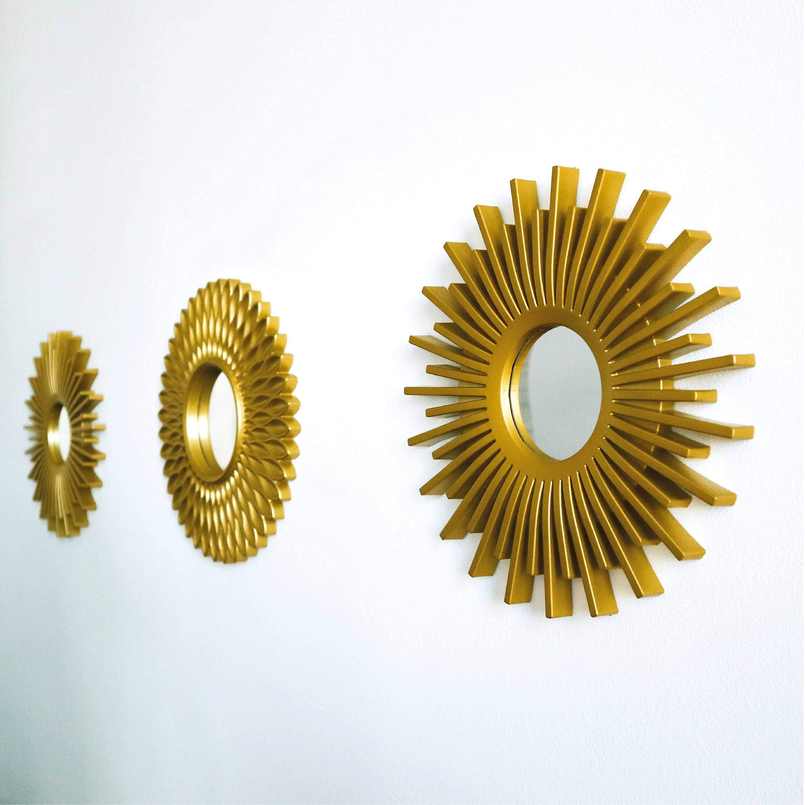 Alt View 3. Dapper Styles - Mirrors For Wall Round Bedroom Room And Home Decor Espejos Decorativos De Pared Sala Dormitorio Modern Mini... - Gold.