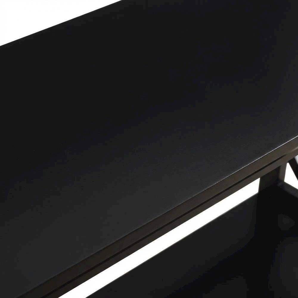 Alt View 2. FurniFact - Wooden 3-Tier Bookcase with Non-Lead Base Paint for Stylish Storage - Black.