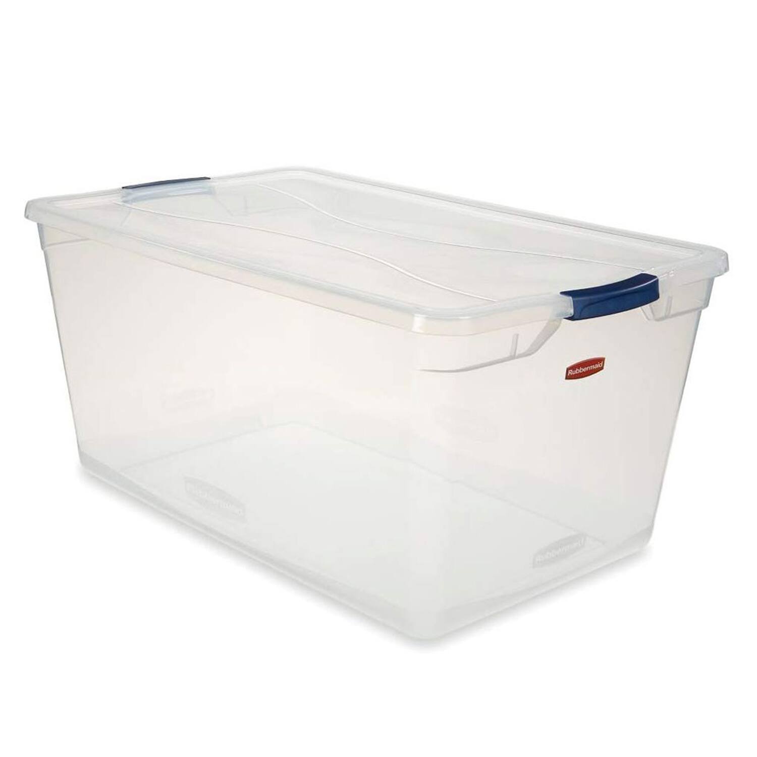 Alt View 1. RubberMaid - Rubbermaid Cleverstore 95 Quart Plastic Storage Container & Lid, Clear (8 Pack).