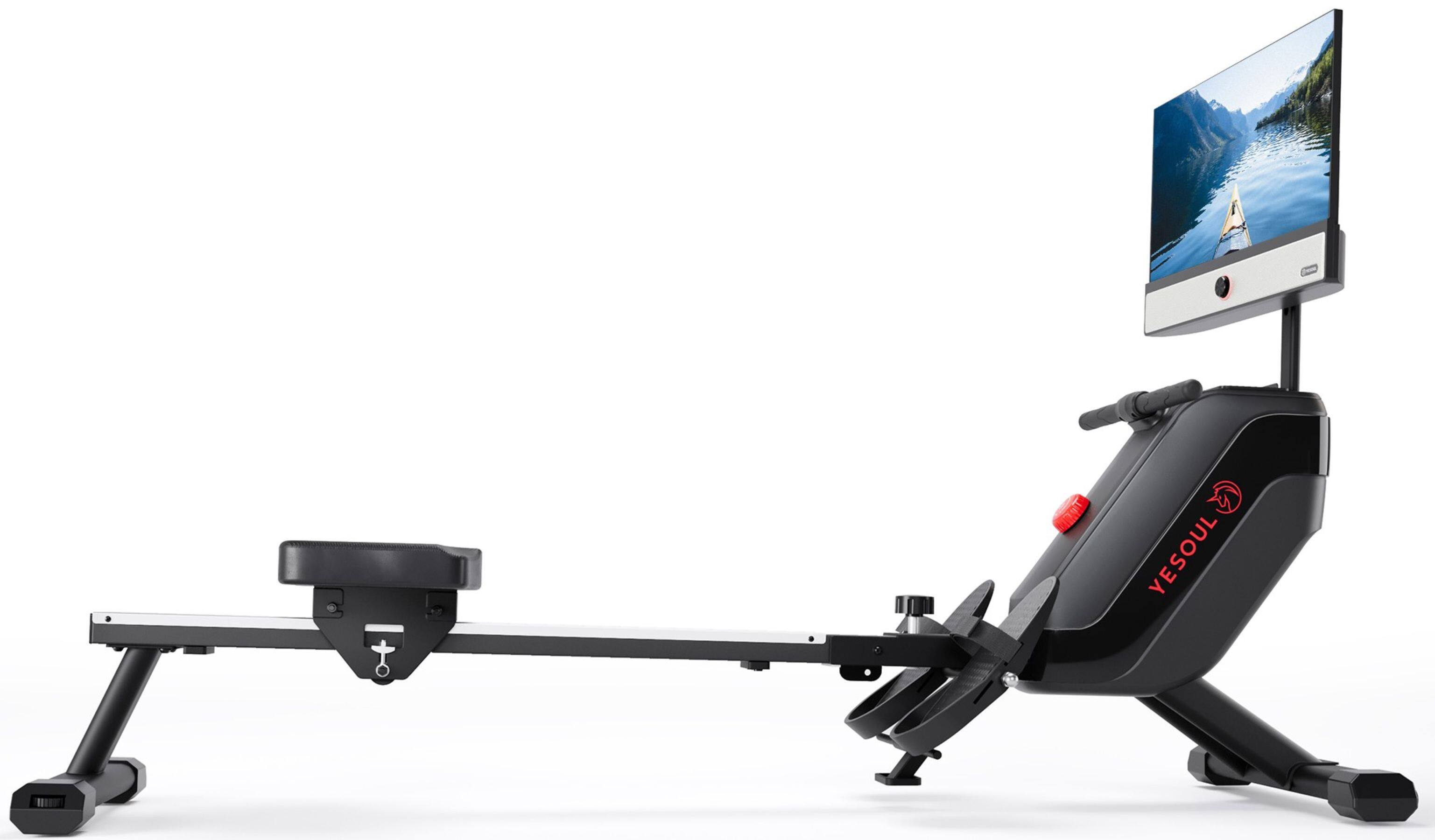 Angle. Yesoul - YESOUL ROWER R1 PLUS w/ 21.5" HD screen. Multimedia casting, immersive audio, 6W speakers, track real-time data, Black - Black.
