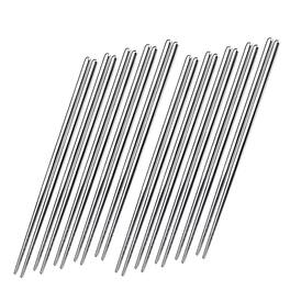 Kitcheniva - 8.6" Reusable Chopsticks 10 Pairs - Stainless Steel