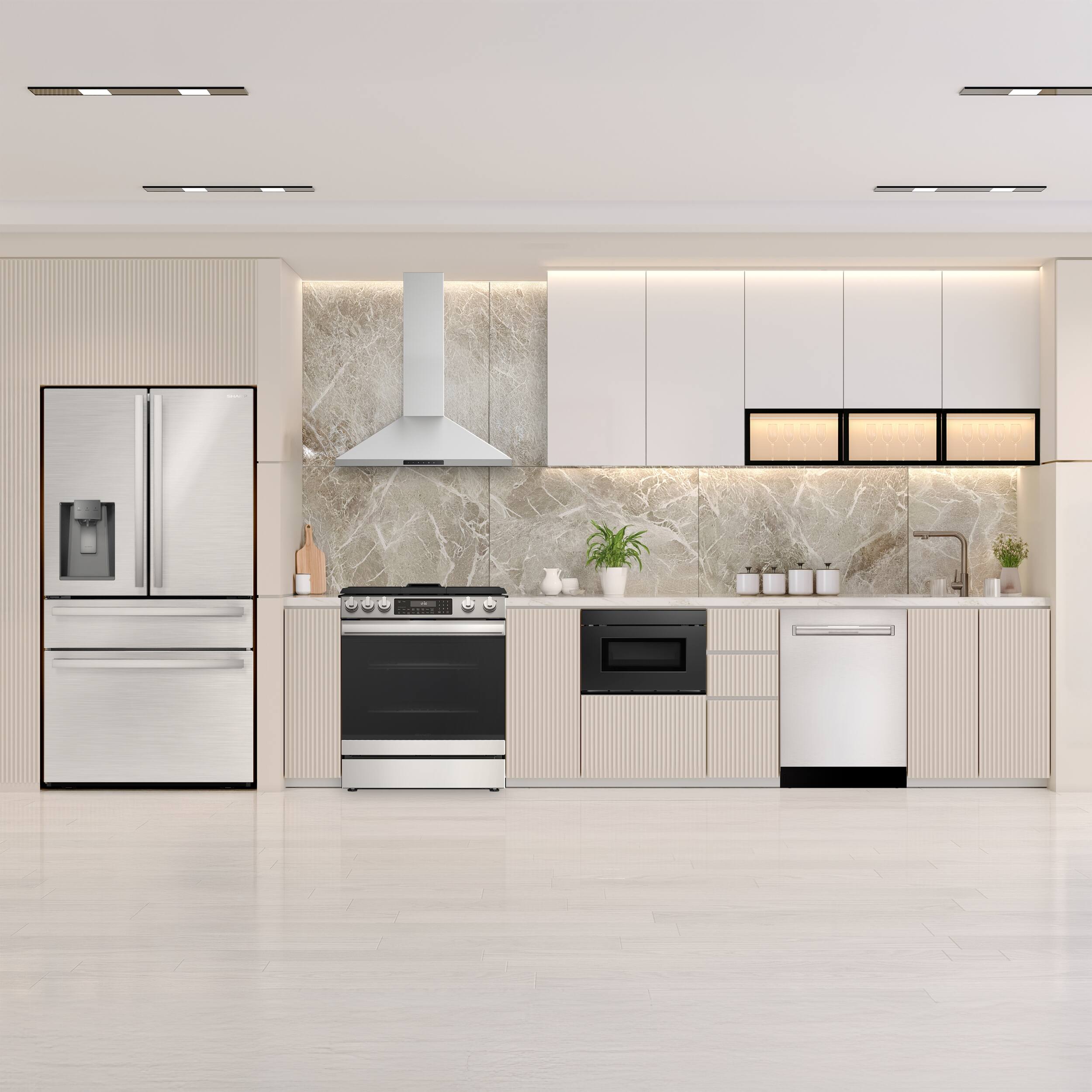 Alt View 6. Sharp - 24 In 1.2 CuFt Built-In Smart Microwave Drawer Oven with Sensor Cooking and Easy Wave Open - Black.