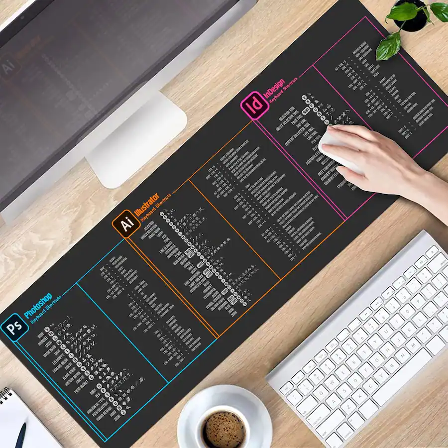 Designfullprint Designer Photoshop Shortcuts Mouse Pad – Large Desk Mat ...