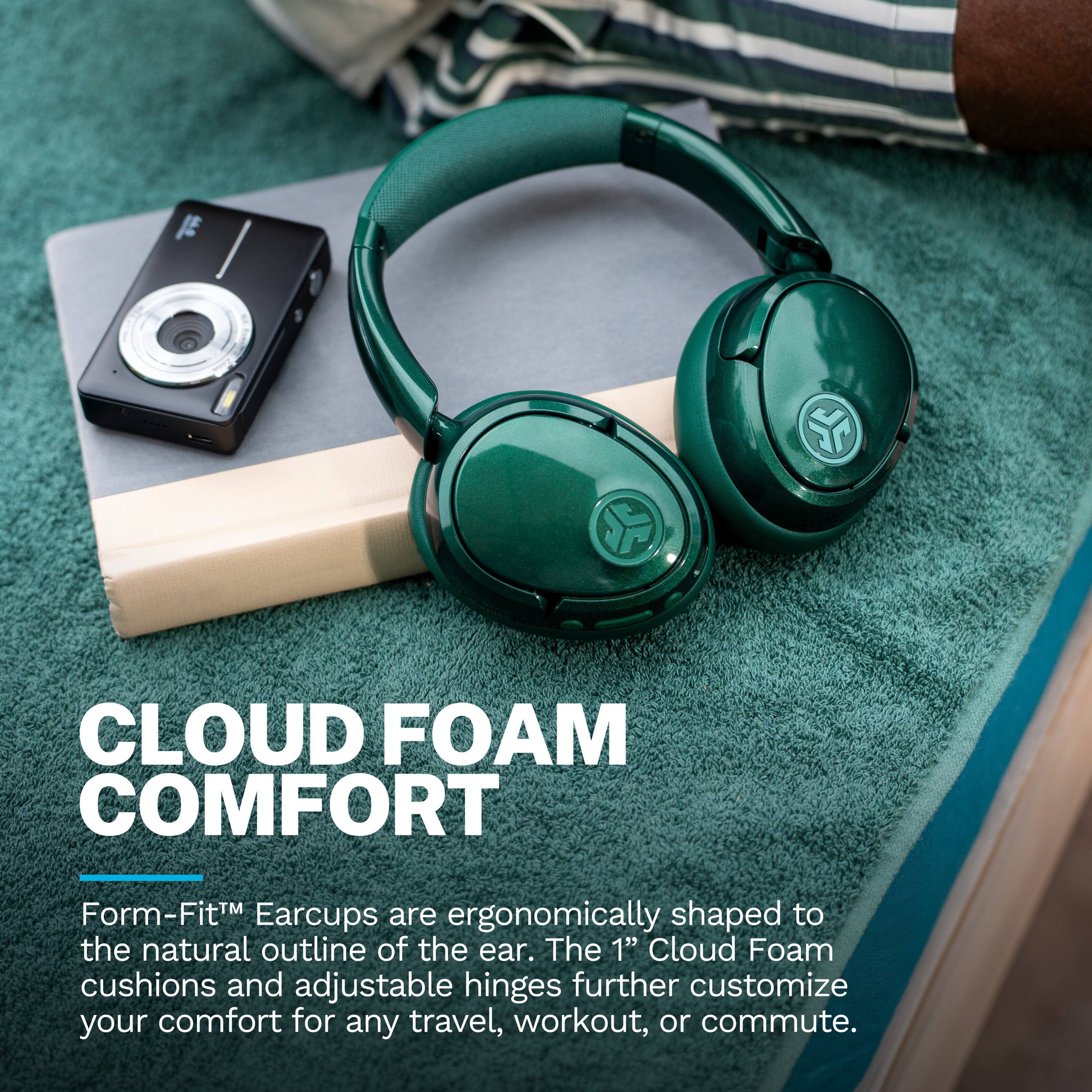 CLOUD FOAM COMFORT

Form-Fit™ Earcups are ergonomically shaped to the natural outline of the ear. The 1" Cloud Foam cushions and adjustable hinges further customize your comfort for any travel, workout, or commute.