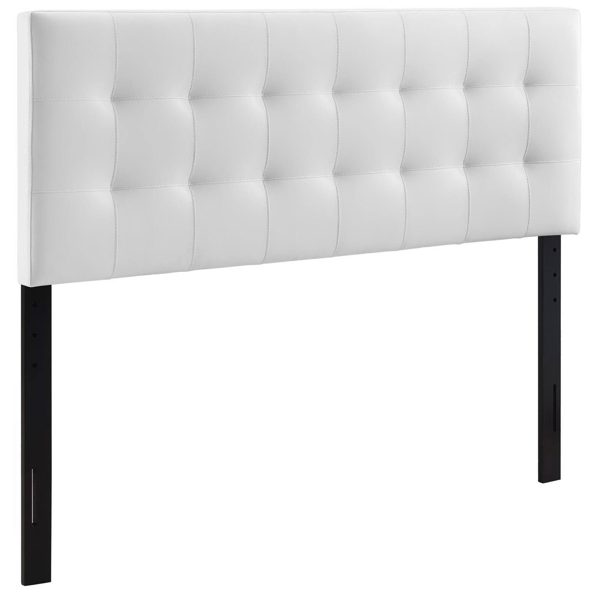 Lily Upholstered Vinyl Queen Headboard by Modway - White