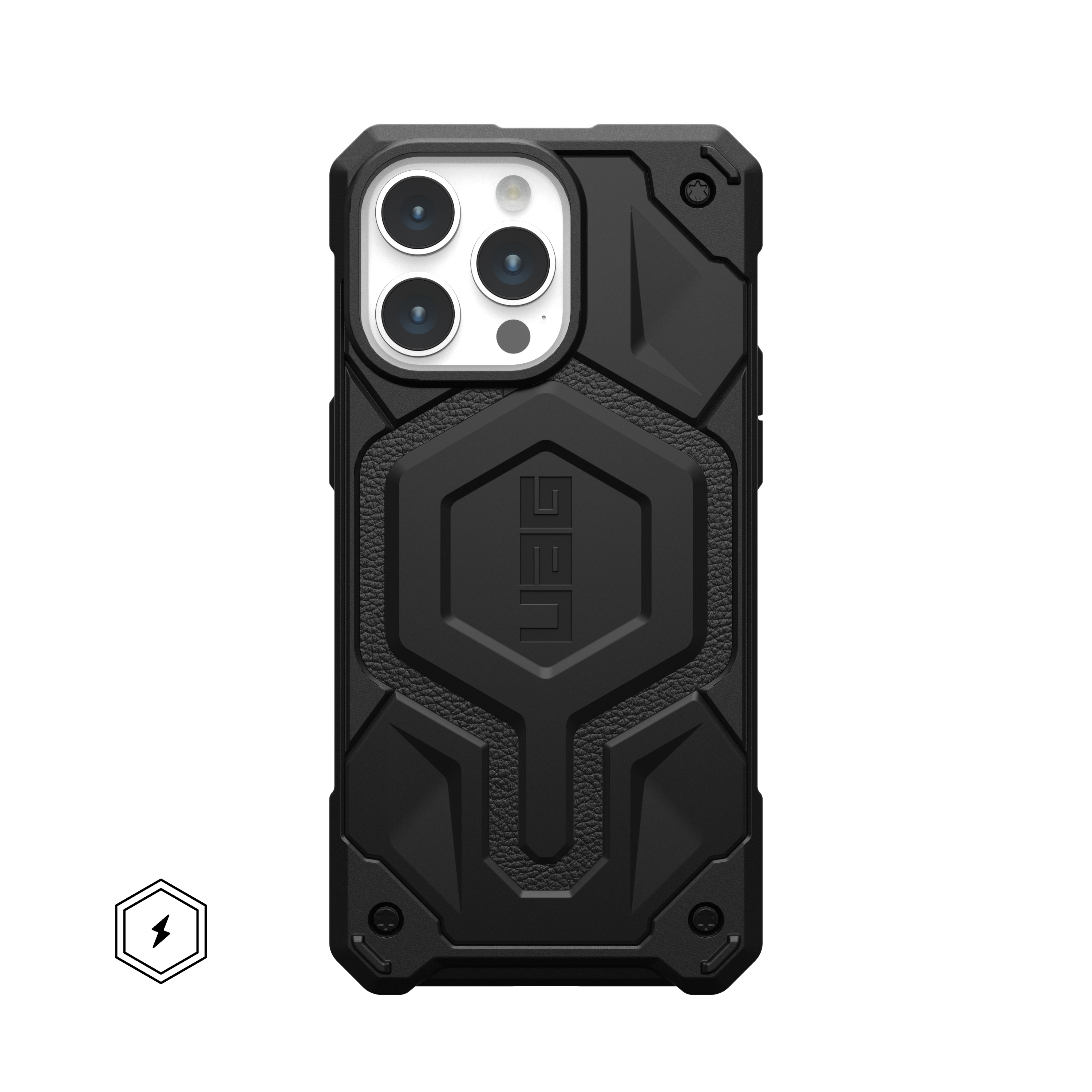 UAG - Monarch Pro Series Case with Magsafe for Apple iPhone 15 Pro Max - Black - Front_Zoom