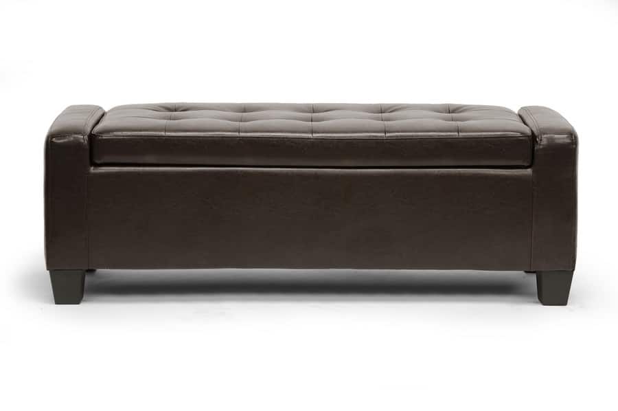 Baxton Studio - Manchester Ottoman - Dark Brown