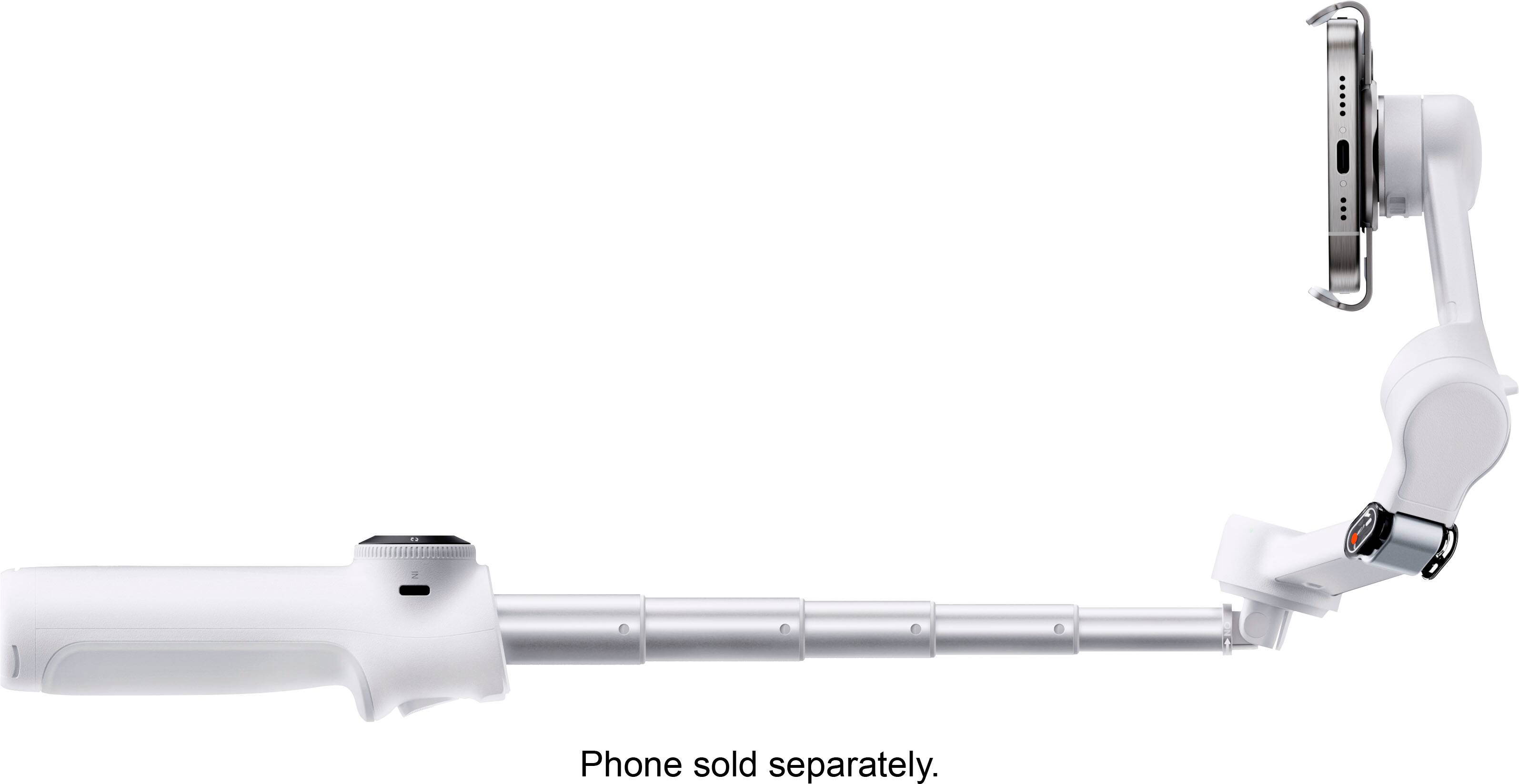 The text on the image reads: "Phone sold separately."