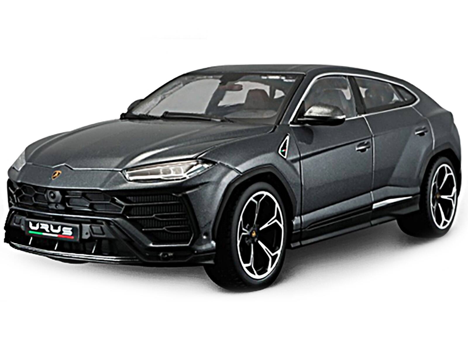 Angle. Bburago - Lamborghini Urus Gray Metallic 1/18 Diecast Model Car by Bburago - Gray.