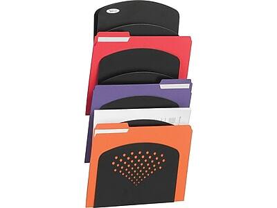Alt View 1. Safco -  7-Pocket Steel Wall File, Letter/Legal Size, Black  - Black.