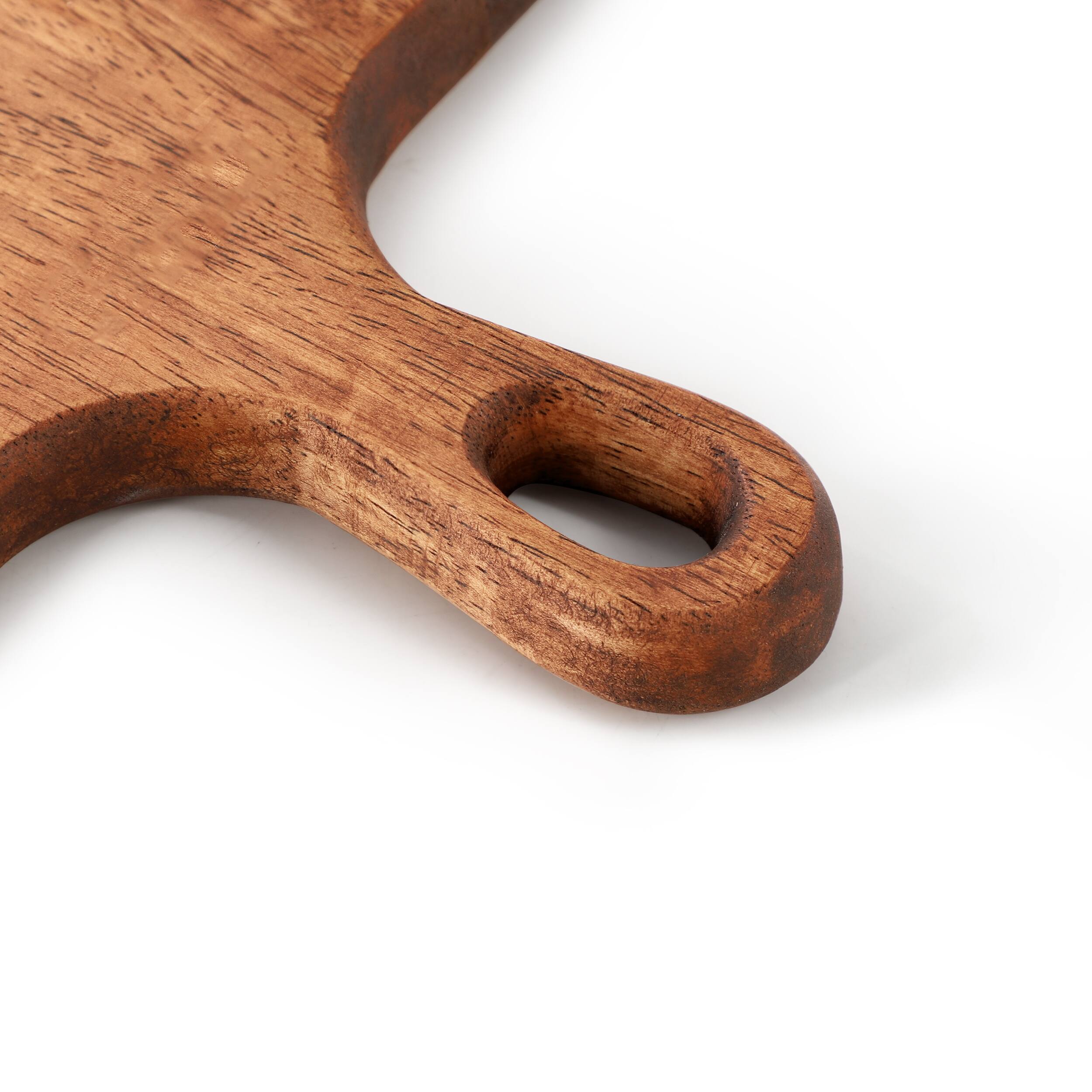 Alt View 3. Martha Stewart - Everyday By Martha Stewart Westhaven 14 Inch x  9.5 Inch Square Acacia Wood Paddle Serving Board - Brown.