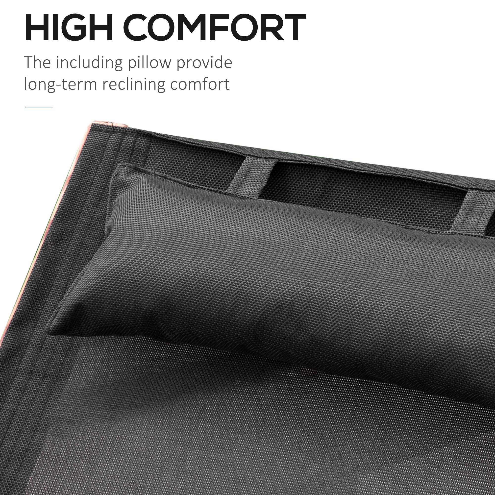 HIGH COMFORT
The including pillow provide long-term reclining comfort