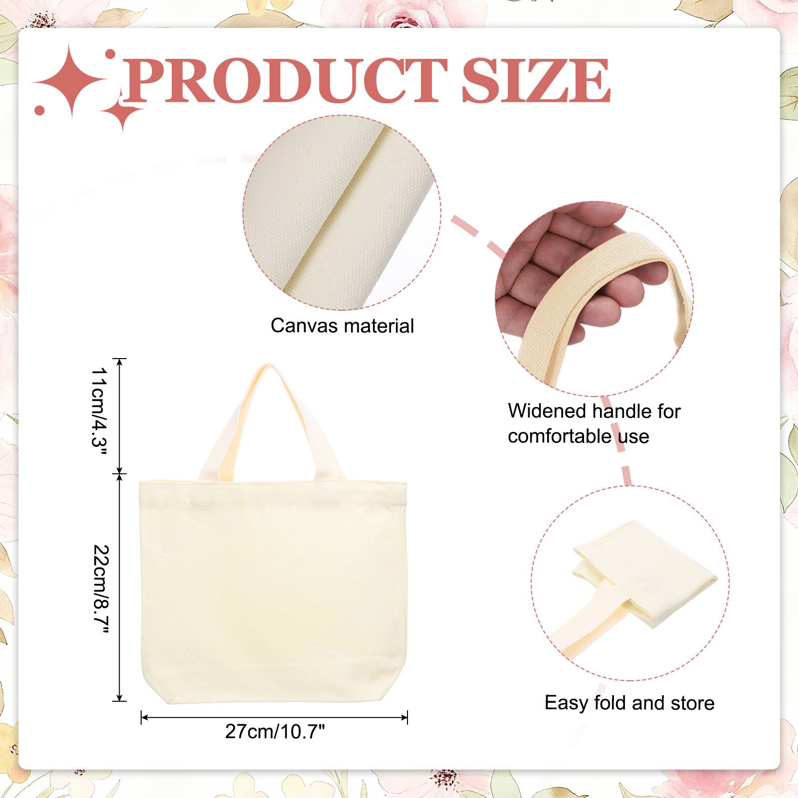 PRODUCT SIZE

11cm/4.3" Canvas material

22cm/8.7" Widened handle for comfortable use

27cm/10.7" Easy fold and store
