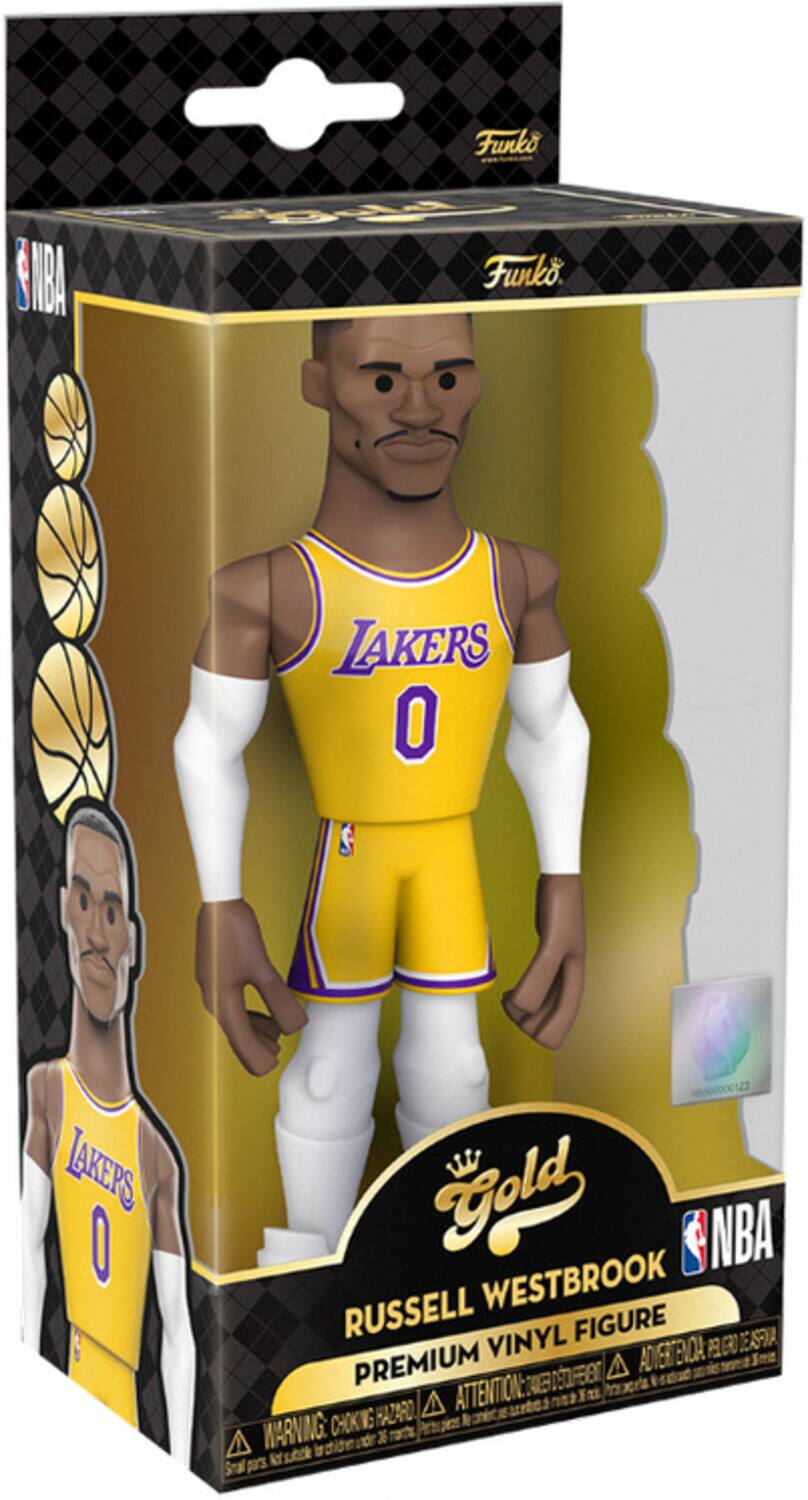 Funko NBA Russell Westbrook Lakers 0 Gold Premium Vinyl Figure.