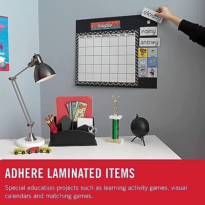 ADHERE LAMINATED ITEMS

Special education projects such as learning activity games, visual calendars, and matching games.