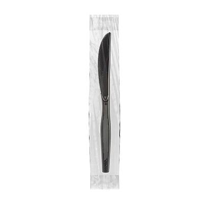 Alt View 3. Dixie - Grab 'N Go Individually Wrapped Knife, Medium-Weight, Dispenser Box, 90/Pack - Black.