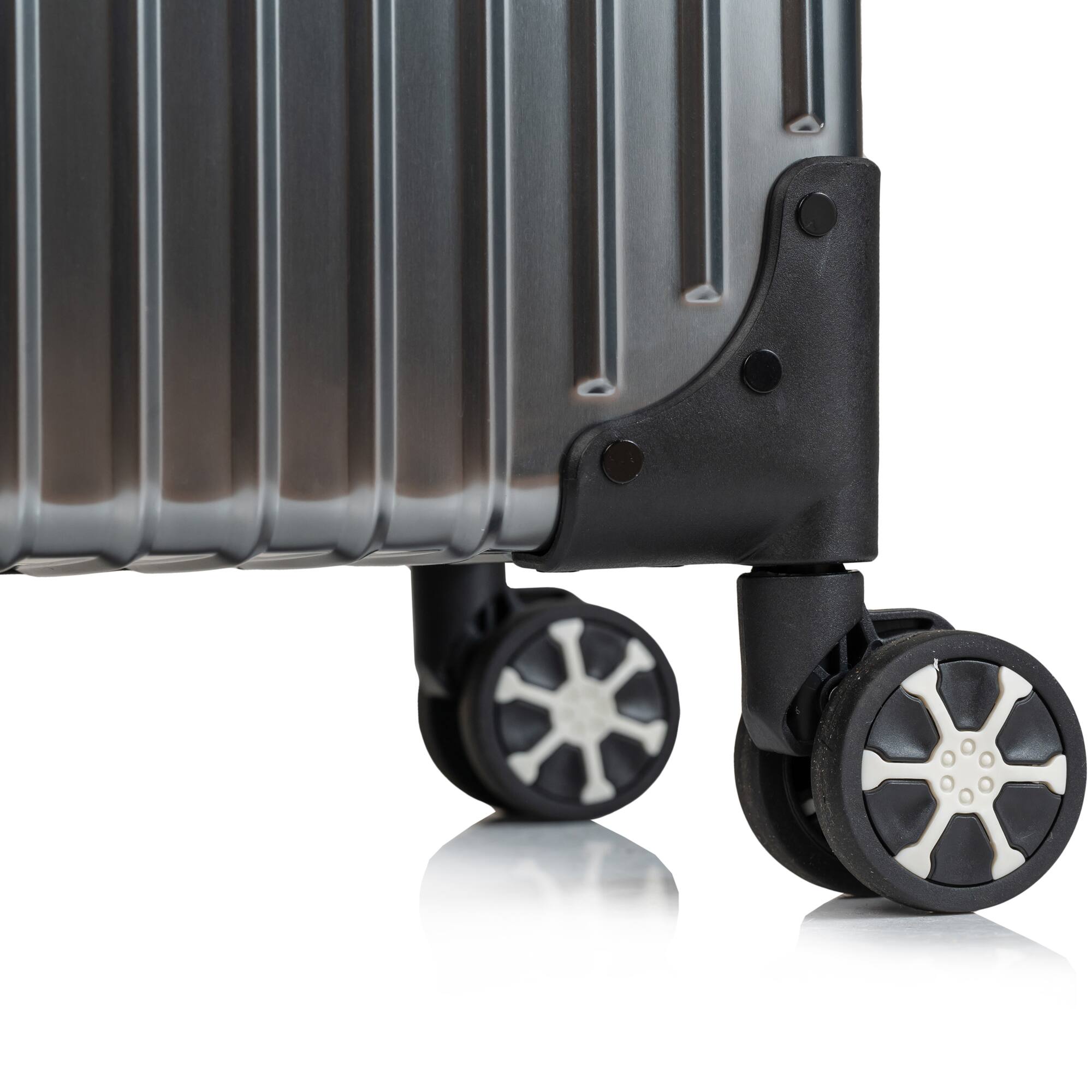 ポケット Champs Elite Aluminum Collection Carry on Luggage Case Gray S1051C