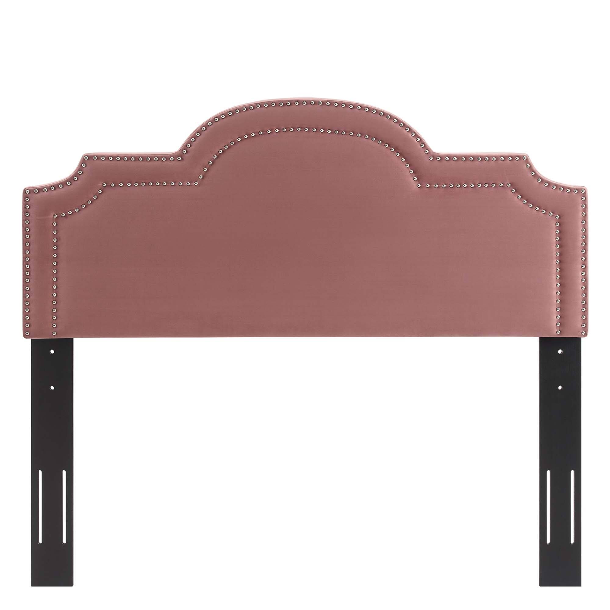 Left. Modway - Belinda Performance Velvet King/California King Headboard by Modway - Dusty Rose.
