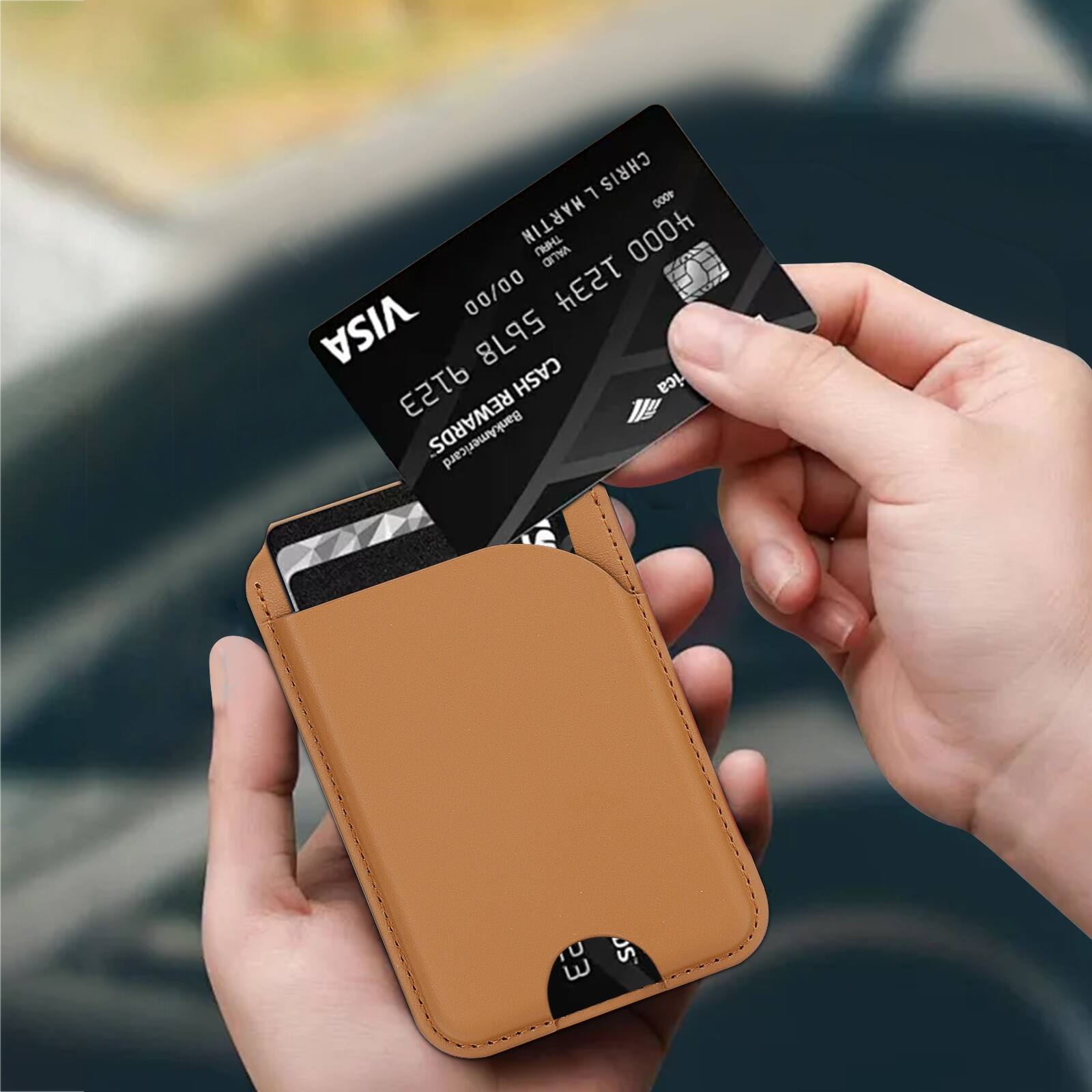 The text on the image reads: "Chris 4000 Martin Ul 4000 Valid 00/00 T53H VISA 5678 JT53 CASH REWARDS 11 y 1 s 23."