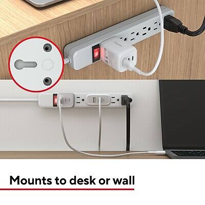 Mounts to desk or wall