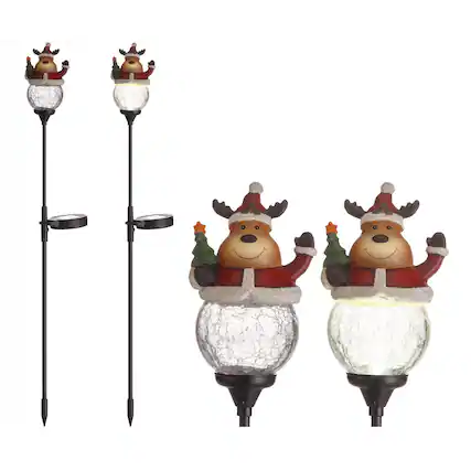 Front. Celebrations - Celebrations LED Clear Moose 30 in. Pathway Decor (Case of 12) - Clear|Multicolored.