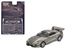 Toyota Supra "VeilSide Combat V-II" Combat Metallic Limited Edition 1/64 Diecast Model Car by Mini GT - Gray