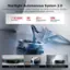 StarSight Autonomous System 2.0 provides precise mapping, superior coverage, and advanced obstacle detection for cables, pets, unexpected barriers, and more. It has over 21,600 3D sensor points, scans 21 times faster than before, and can recognize 108 types of obstacles. The system is ultra slim, with a folded size of 3.14 inches, and can handle irregular walls and furniture.