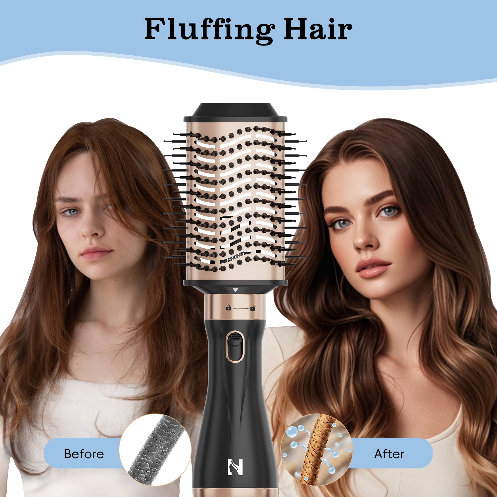 NICEBAY Hair Dryer Brush, Professional Blow Dryer Brush with