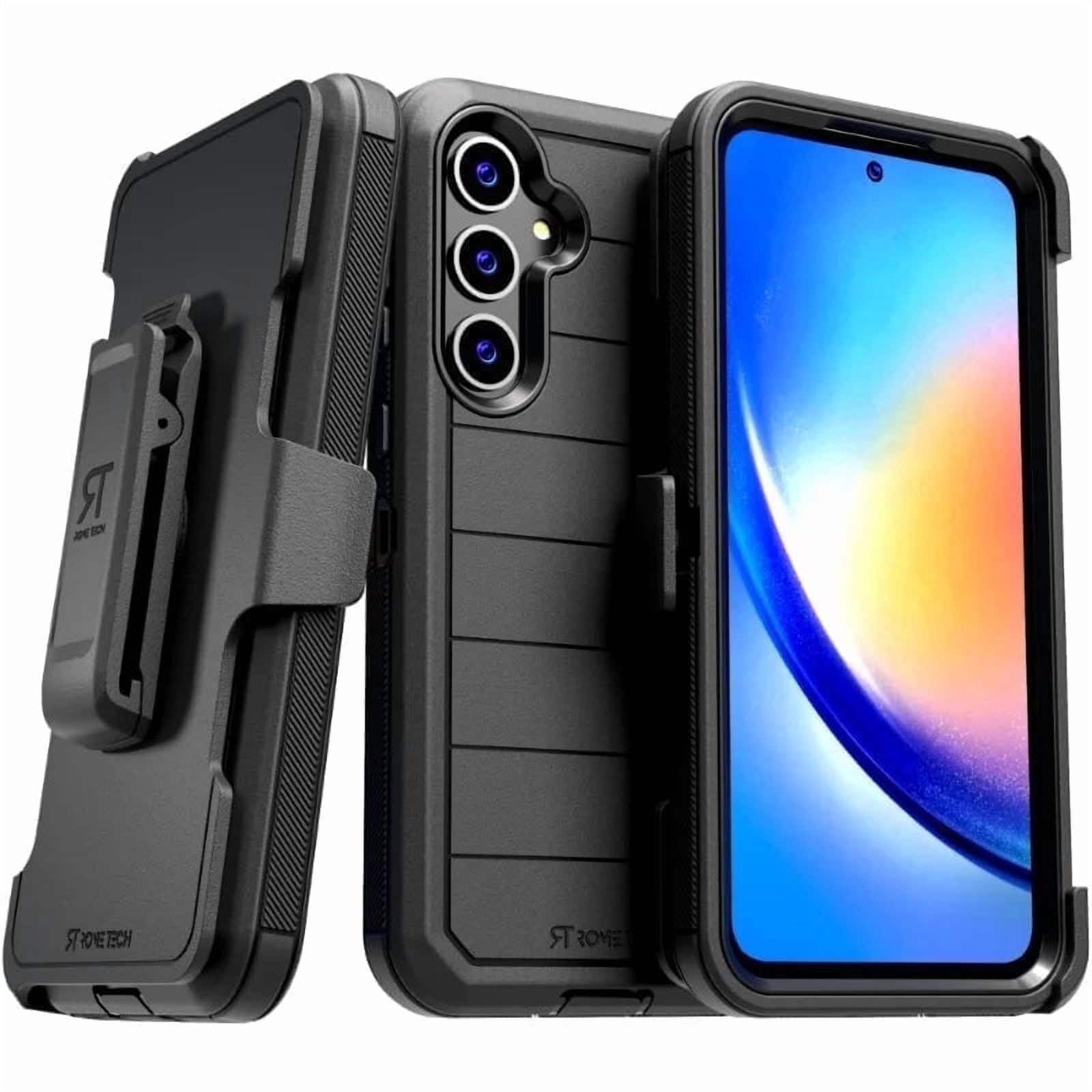 RomeTech - Defender Case for Samsung Galaxy A35 5G - Black