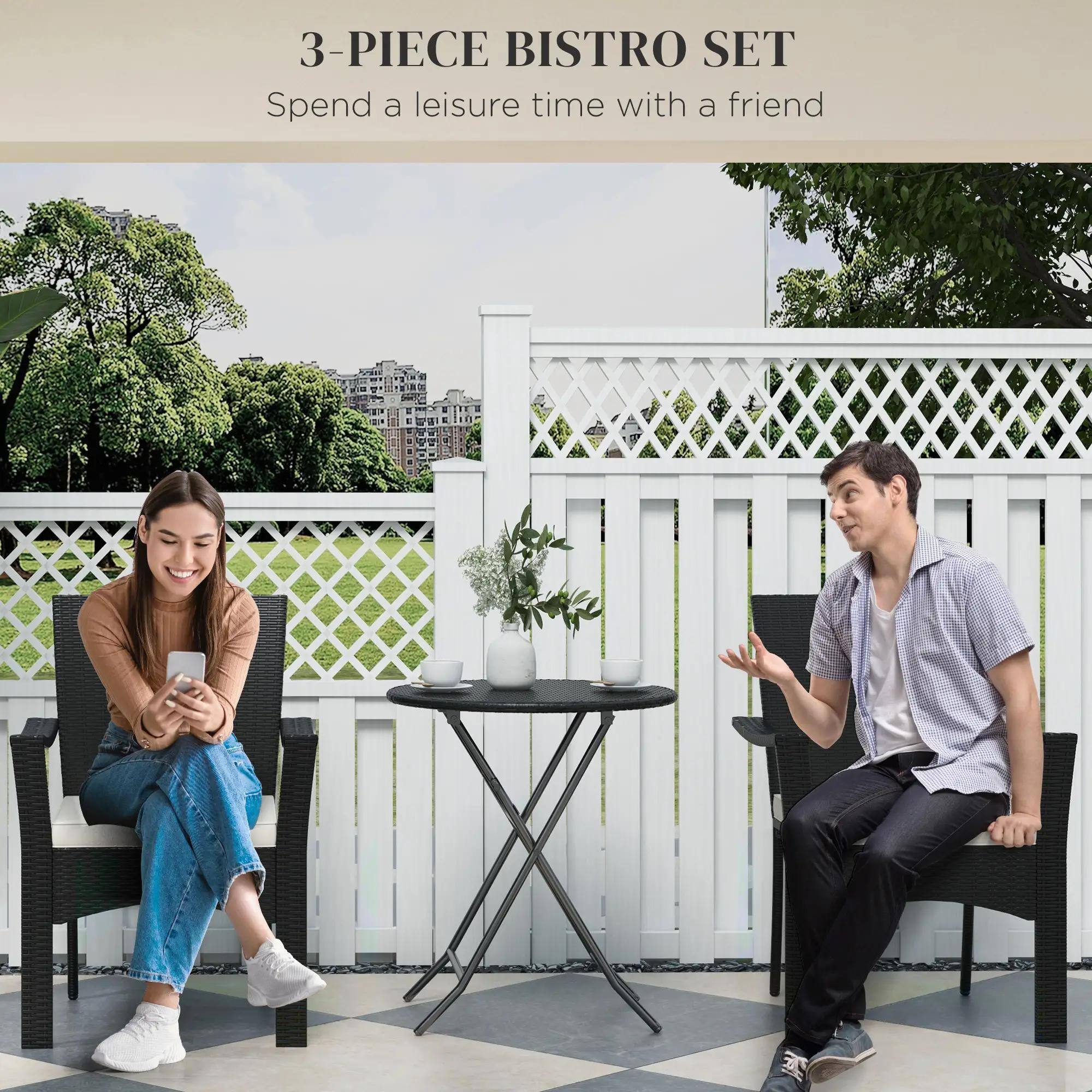 3-PIECE BISTRO SET
Spend a leisure time with a friend