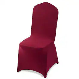 VEVOR - 50 Pcs Chair Covers, Polyester Spandex Chair Cover, Stretch Slipcovers for Wedding Party Dining Banquet - Burgundy