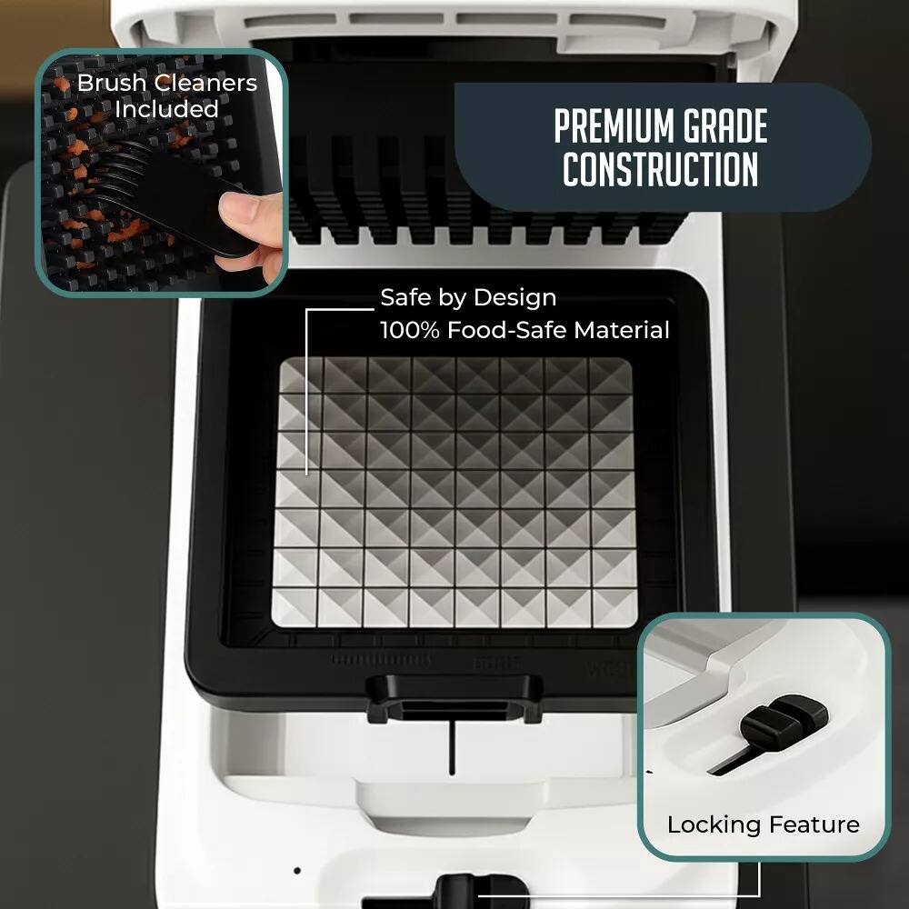 Brush Cleaners Included  
PREMIUM GRADE CONSTRUCTION  
Safe by Design  
100% Food-Safe Material  
Locking Feature