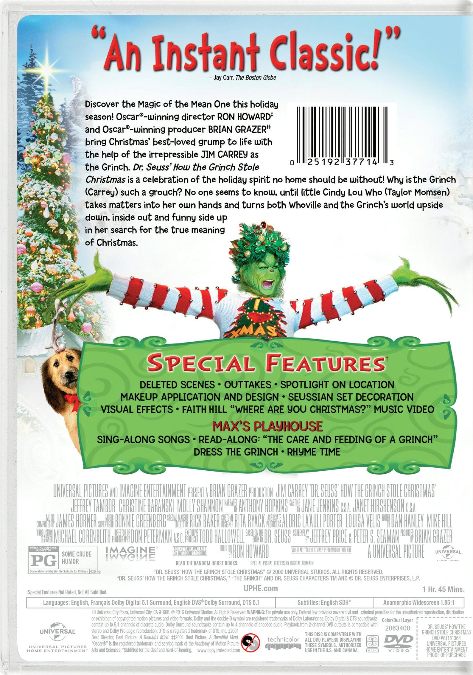 Angle. Dr. Seuss' How The Grinch Stole Christmas (DVD New Box Art) [DVD].